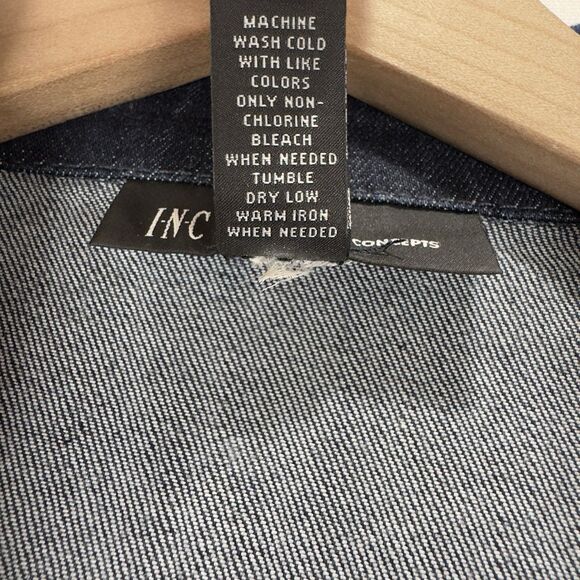 Denim Patchwork Moto Jacket Womens XS Blue Moto Festival‎ Y2K Western Cowgirl - Picture 10 of 16